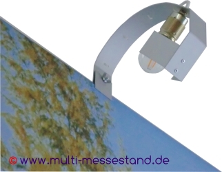 mobile Messe-Auslegerlampe, Design, Alu